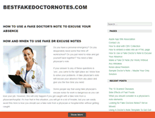 Tablet Screenshot of bestfakedoctornotes.com